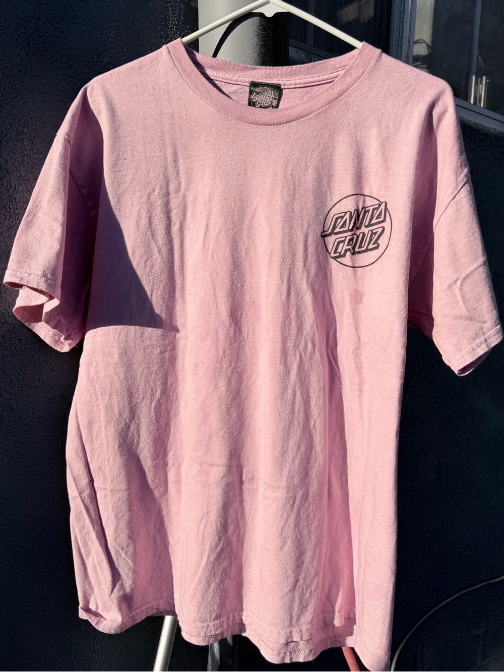 Santa Cruz Pink Crew Neck Logo T-Shirt